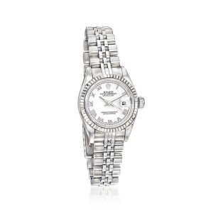 Pre-Owned Rolex Datejust Women's 26mm Automatic Stainless Steel and 18kt White Gold Watch