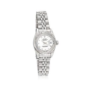 Pre-Owned Rolex Datejust Women's 26mm Automatic Stainless Steel and 18kt White Gold Watch