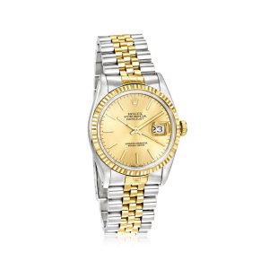 Pre-Owned Rolex Datejust Men's 36mm Automatic Stainless Steel and 18kt Yellow Gold Watch