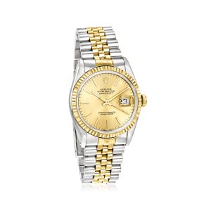 Pre-Owned Rolex Datejust Men's 36mm Automatic Stainless Steel and 18kt Yellow Gold Watch