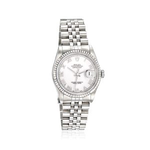Pre-Owned Rolex Datejust Men's 36mm Automatic Stainless Steel and 18kt White Gold Watch