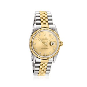 Pre-Owned Rolex Datejust Men's 36mm Automatic Stainless Steel and 18kt Yellow Gold Watch