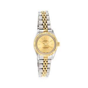 Pre-Owned Rolex Oyster Perpetual Women's 26mm Automatic Stainless Steel and 18kt Yellow Gold Watch