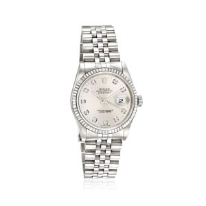 Pre-Owned Rolex Datejust Men's 36mm Automatic Stainless Steel and 18kt White Gold Watch