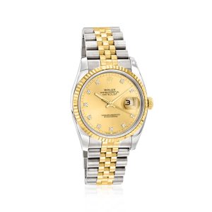 Pre-Owned Rolex Datejust Men's 36mm Automatic Stainless Steel and 18kt Yellow Gold Watch