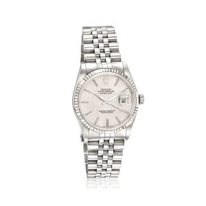 Pre-Owned Rolex Datejust Men's 36mm Automatic Stainless Steel and 18kt White Gold Watch