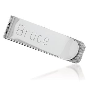 Italian Sterling Silver Personalized Money Clip