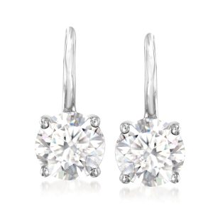 3.20 ct. t.w. Moissanite Earrings in Sterling Silver