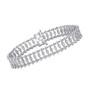 1.50 ct. t.w. Diamond Open-Space Bracelet in 14kt White Gold. 7"