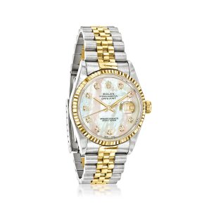 Pre-Owned Rolex Datejust Men's 36mm Automatic Stainless Steel and 18kt Yellow Gold Watch
