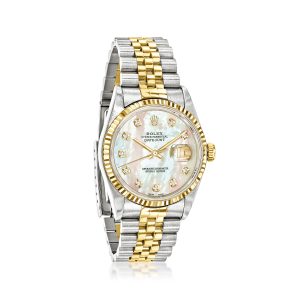Pre-Owned Rolex Datejust Men's 36mm Automatic Stainless Steel and 18kt Yellow Gold Watch