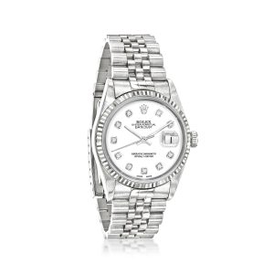Pre-Owned Rolex Datejust Men's 36mm Automatic Stainless Steel and 18kt White Gold Watch