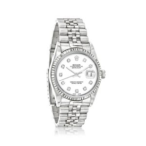 Pre-Owned Rolex Datejust Men's 36mm Automatic Stainless Steel and 18kt White Gold Watch