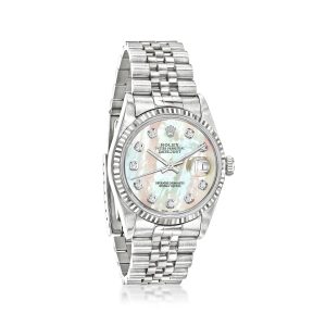 Pre-Owned Rolex Datejust Men's 36mm Automatic Stainless Steel and 18kt White Gold Watch