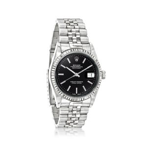 Pre-Owned Rolex Datejust Men's 36mm Automatic Stainless Steel and 18kt White Gold Watch